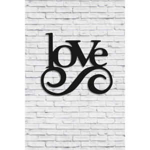 Dekoratif 5 mm Siayh Mdf Love Yazısı Duvar Dekoru Tablo
