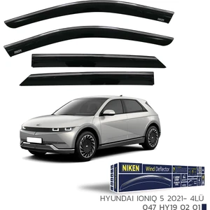 Hyundai Ioniq 5 2021 Sonrası Uyumlu Kromlu Cam Rüzgarlığı 4lü