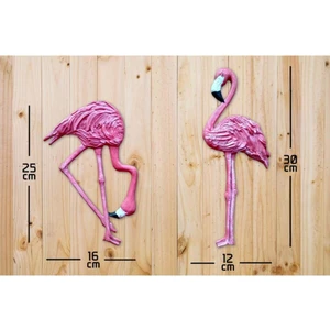 Pembe Ikili Flamingo Duvar Süsü Ev Duvar Biblo Aksesuar