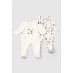 Little Gusto Kendinden Eldivenli Patikli 2'li Organik Pamuk tulum Seti Born To Be Gusto