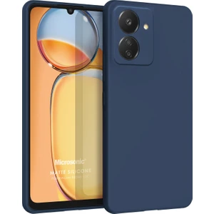 Matte Silicone Xiaomi Redmi 13C Kılıf Lacivert