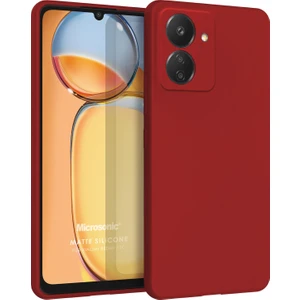 Matte Silicone Xiaomi Redmi 13C Kılıf Kırmızı