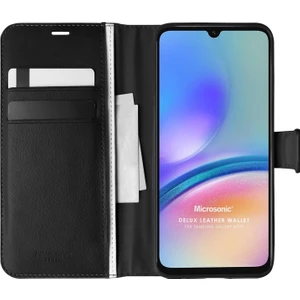 Samsung Galaxy A05S Kılıf Delux Leather Wallet Siyah