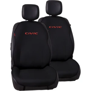 Kırmızı Civic Nakışlı Jakar Dokuma Kumaş Otomind Oto Minderi 2'li Set