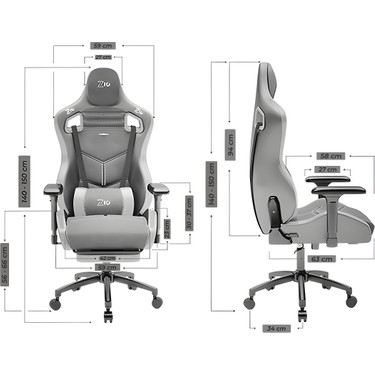 Zio Venom Xl Profesyonel Oyuncu Koltuğu - Antrasit Kumaş - Fiyatı