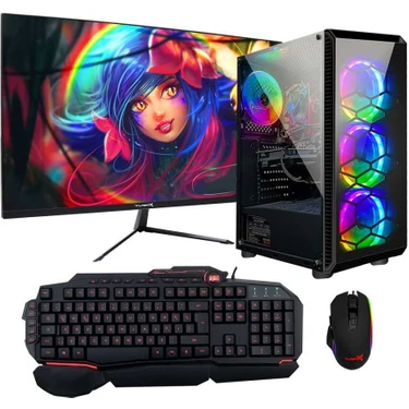 Turbox Tx401 i5 2400 8GB Ram 256GB SSD 4GB R7 240 23.6 inç Monitör Masaüstü Oyun