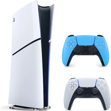 Sony Playstation 5 Slim 1 Tb + Digital Edition + 2. Dualsense ( Beyaz - Mavi