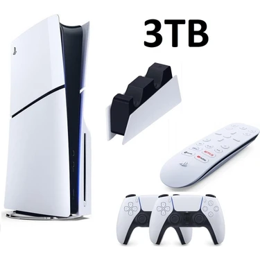 Sony Playstation 5 Slim + 2.Dualsense + Şarj İstasyonu + Medya Kumandası