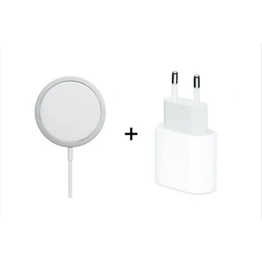 Ebotek Sbz Apple İphone Magsafe Wireless Şarj Aleti ve 20W Usb-C Hızlı Şarj Adaptörü Başlık Set