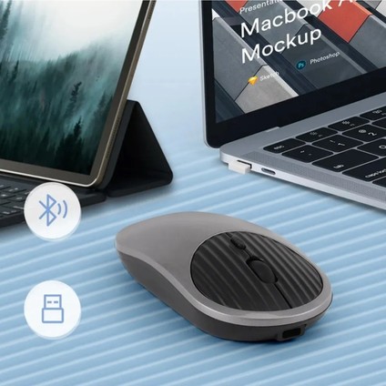 Tüm Cihazlara Yeni Tip-C Tablet Laptop Için Şarj Edilebilir Kablosuz Fare Bluetooth Dilsiz Sessiz indirimleri