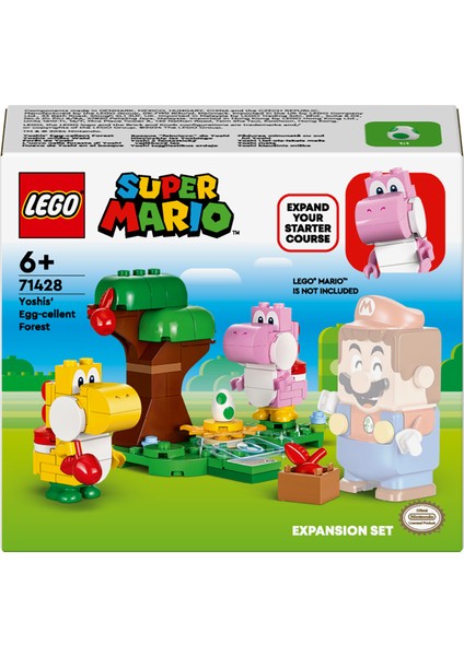 ® Super Mario™ Yoshi's Egg Ormanı Ek Macera Seti 71428- 6 Yaş ve Üzeri Super Mario Hayranları İçin Koleksiyonluk Yaratıcı Oyuncak Yapım Seti (107 Parça)