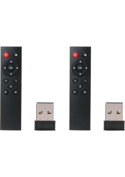 Pc Android Tv Kutusu Için 2x Evrensel 2.4g Kablosuz Hava Fare Klavye Uzaktan Kumanda (Yurt Dışından)