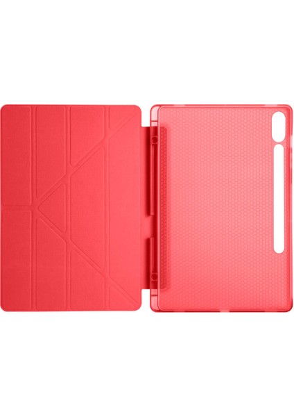 Galaxy Tab S9 Plus Kılıf Tri Folding Kalem Bölmeli Standlı Kılıf