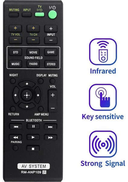 -ANP109 Ev Sineması Ses Av Sistemi Için Uzaktan Kumandayı Değiştirin HT-CT260 HT-CT260C HT-CT260H HT-CT260HP HT-CT260W SACT260 (Yurt Dışından) indirimleri
