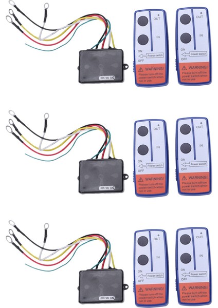 6x Kurtarma Kablosuz Vinç Uzaktan Kumanda Ikiz Ahize Atv Kamyon 24V 24 Volt (Yurt Dışından)
