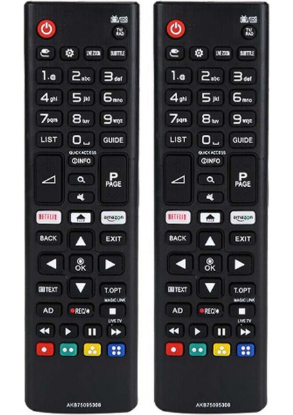 Lg Smart Tv Hd Için 2x Akıllı Uzaktan Kumanda, Lg Full Hd LED ve Lg Akıllı Uzaktan Kumanda Düğmeleri AKB75095308 43UJ6309 (Yurt Dışından)