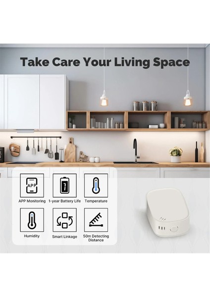 Tuya Zigbee Akıllı Sıcaklık Nem Sensörü Kapalı Higrometre App Izleme Alexa Ev Için Çalışır Pille Çalışan (Yurt Dışından)