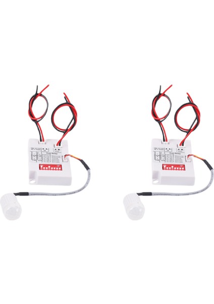 2x 12V 24V Pır Hareket Sensörü Anahtarı Ir Kızılötesi Insan Indüksiyon Zaman Geciktirme Rölesi Anahtarı Koridor LED Işık Zamanlayıcı Anahtarı (Yurt Dışından)