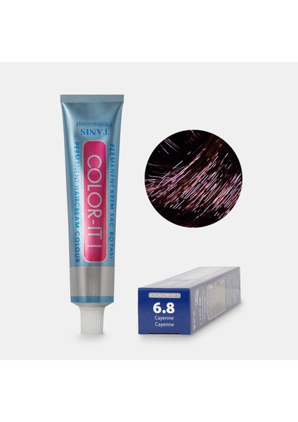 Kalıcı Saç Boyası Color-It 6.8 Cayenne