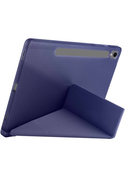 Cepustik Telefon Aksesuarları Galaxy Tab S9 Kılıf Tri Folding Kalem Bölmeli Standlı Kılıf