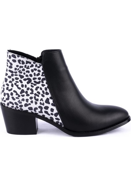 Sade Düz Rahat Modern Vesten Bot Siyah&leopar 5011 fiyatları
