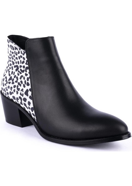 Sade Düz Rahat Modern Vesten Bot Siyah&leopar 5011 fırsatları