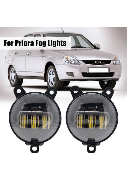 3,5 Inç Araba Ön Sis Farları 30W 6000K Su Geçirmez Yuvarlak LED Işıklar Priora ve Bazı Rusya Arabaları Için Lambalar (Yurt Dışından)