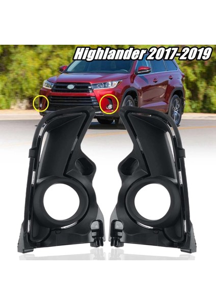 1 Çift Araba Ön Tampon Çerçeve Sis Lambası Lambası Kapağı 2017-2019 Araba Aksesuarları (Yurt Dışından) fiyatları