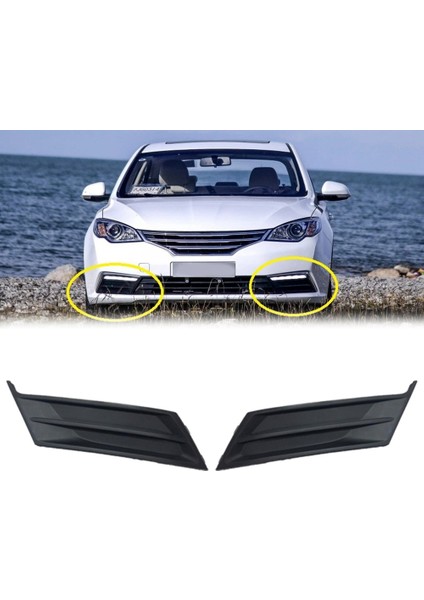 Araba Sağ Ön Tampon Sis Aydınlatma Koruması Çerçeve Sis Lambası Izgarası Gündüz Çalışan Işık Çerçevesi Mg 360 (Yurt Dışından)