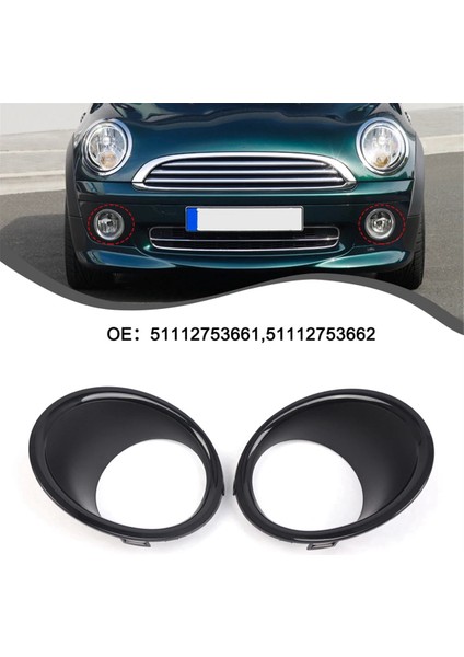 51112753661 51112753662 Ön Sis Lambası Yan Halka Kapağı Sis Lambası Çerçeve Araba R55 R56 R57 (Yurt Dışından) fırsatları