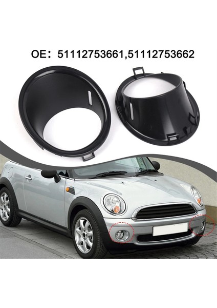 51112753661 51112753662 Ön Sis Lambası Yan Halka Kapağı Sis Lambası Çerçeve Araba R55 R56 R57 (Yurt Dışından) indirimleri