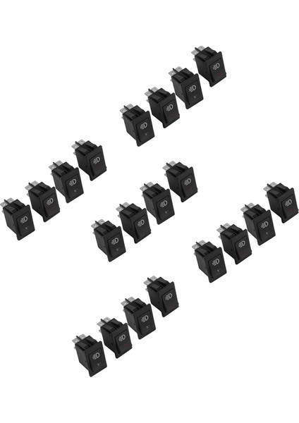 20X 12V 35A Araba Kamyon Tekne Sis Lambası Rocker Anahtarı LED Işık Dash Kurulu Geçiş 4pin Siyah (Yurt Dışından)