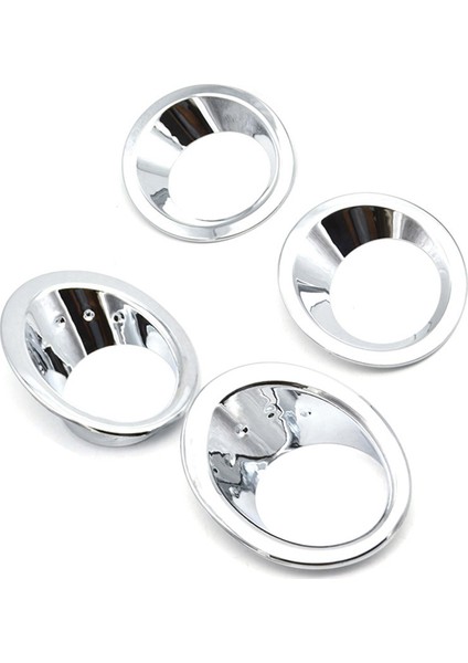 4x /dualis J10 2007-2009 Krom Ön Arka Sis Aydınlatma Koruması Tampon Lambası Trim Kalıplama Garnitür Çerçeve (Yurt Dışından)