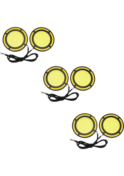 Adet Araba Sarı + Beyaz Cob LED Gün Işığı Ampul Drl Lamba Gündüz Çalışan Sis Farı (Yurt Dışından)