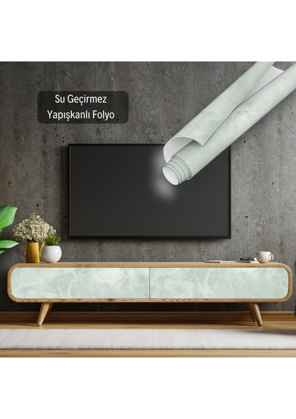 Su Yeşili Mermer Desenli Yapışkanlı Folyo, Mutfak, Tezgah, Masa, Dolap Kaplama Folyosu, Isıya Dayanıklı, Su Geçirmez, Yapışkan Folyolar, Sticker, Büyük Ebatlı, Dekoros modelleri