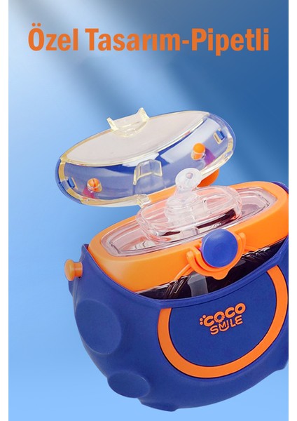 Cocosmile Özel Kutulu 630 ml Pipetli Uzay Temalı Tritan Su Matarası -Boyun Askılı- 3 Farklı Model FFCS0006 indirimleri