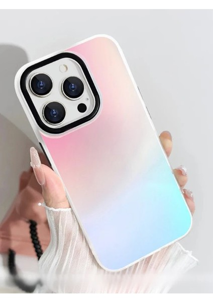 iPhone 14 Pro Uyumlu Bulut Hologram Tasarım Darbe Emici Elit Kılıf