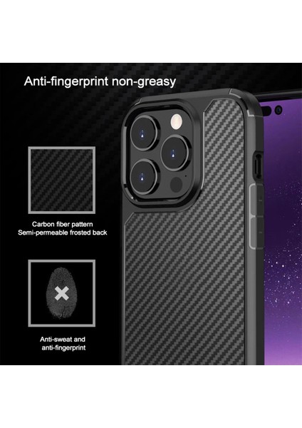 iPhone 11 Uyumlu Karbon Tasarım Darbe Emici Hologramlı Lüx Kılıf