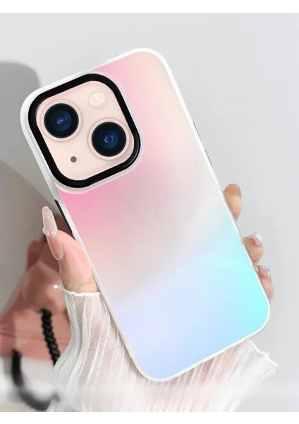 iPhone 13 ve 14 Uyumlu Bulut Hologram Tasarım Darbe Emici Elit Kılıf