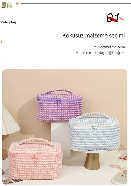 Flanel Kozmetik Saklama Çantası (Yurt Dışından)