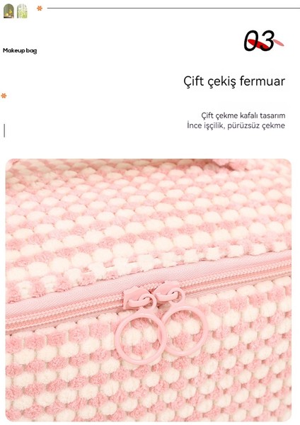 Flanel Kozmetik Saklama Çantası (Yurt Dışından)