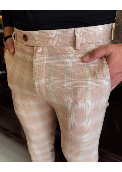 İtalyan stil slim fit erkek kumaş pantolon Turuncu T7745 fiyatları