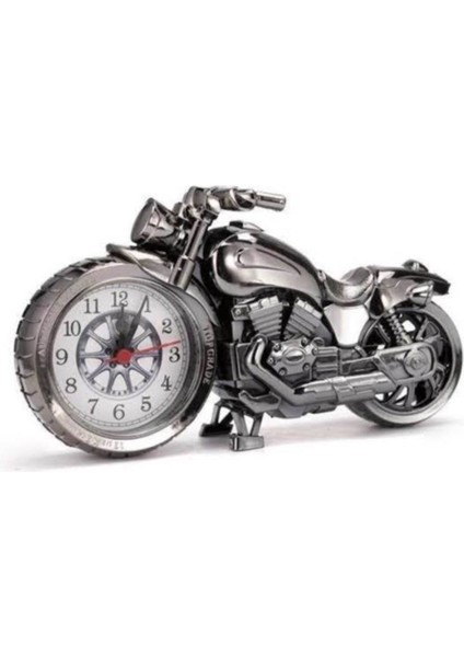 Motosiklet Masa Saati Retro Alarmlı Ev Ofis Masa Saati Hediye Süs