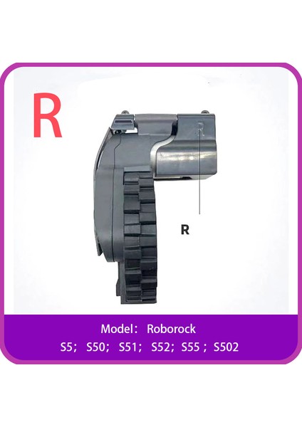 Xiaomi Roborock S5 S50 S51 S52 S55 S502-00/01/02/03**S552-00 Robot Elektrikli Süpürge tekerlekleri yedek parçaları için R Motor Tahrik Tekerleği (Yurt Dışından)