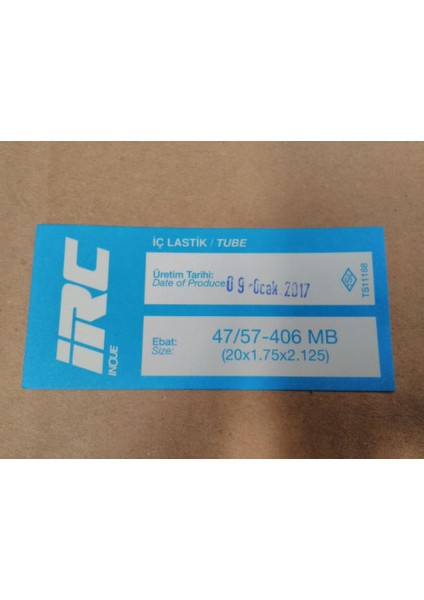 Iç Lastik 20X1.75X2.125 (47/57-406 Mb) (8606)