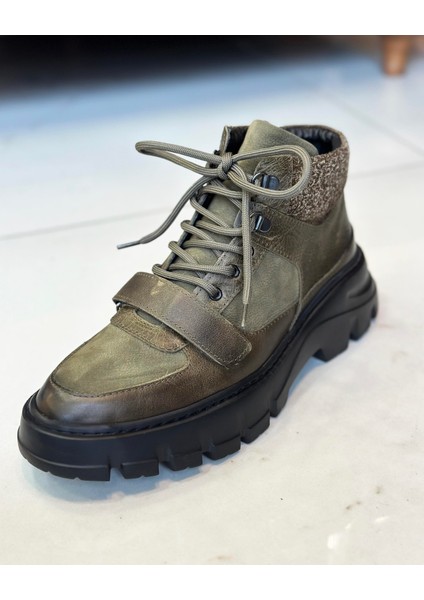 Terziademaltun Italyan Stil Iç Dış Deri Erkek Bot Haki T11268 fiyatları