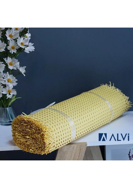 Pvc Plastik Delikli Dekoratif Hasır Hazeran 60*100 cm (Sarı)