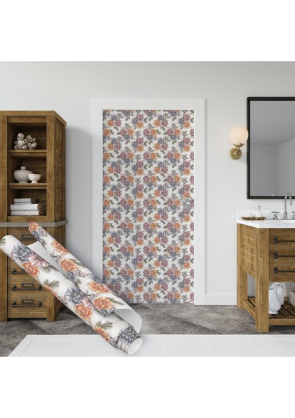 Renkli Çiçek Desenli Yapışkanlı Folyo, Mutfak, Tezgah, Masa, Dolap Kaplama Folyosu, Isıya Dayanıklı, Su Geçirmez, Yapışkan Folyolar, Sticker, Büyük Ebatlı fırsatları