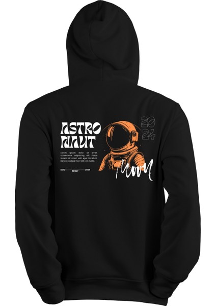 Unısex Astronot Baskılı Oversıze Sweatshırt