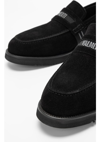 Aydaerkek Siyah Süet Hakiki Deri Loafer Ayakkabı 01 22220 Erk Ayk SK23/24 modelleri